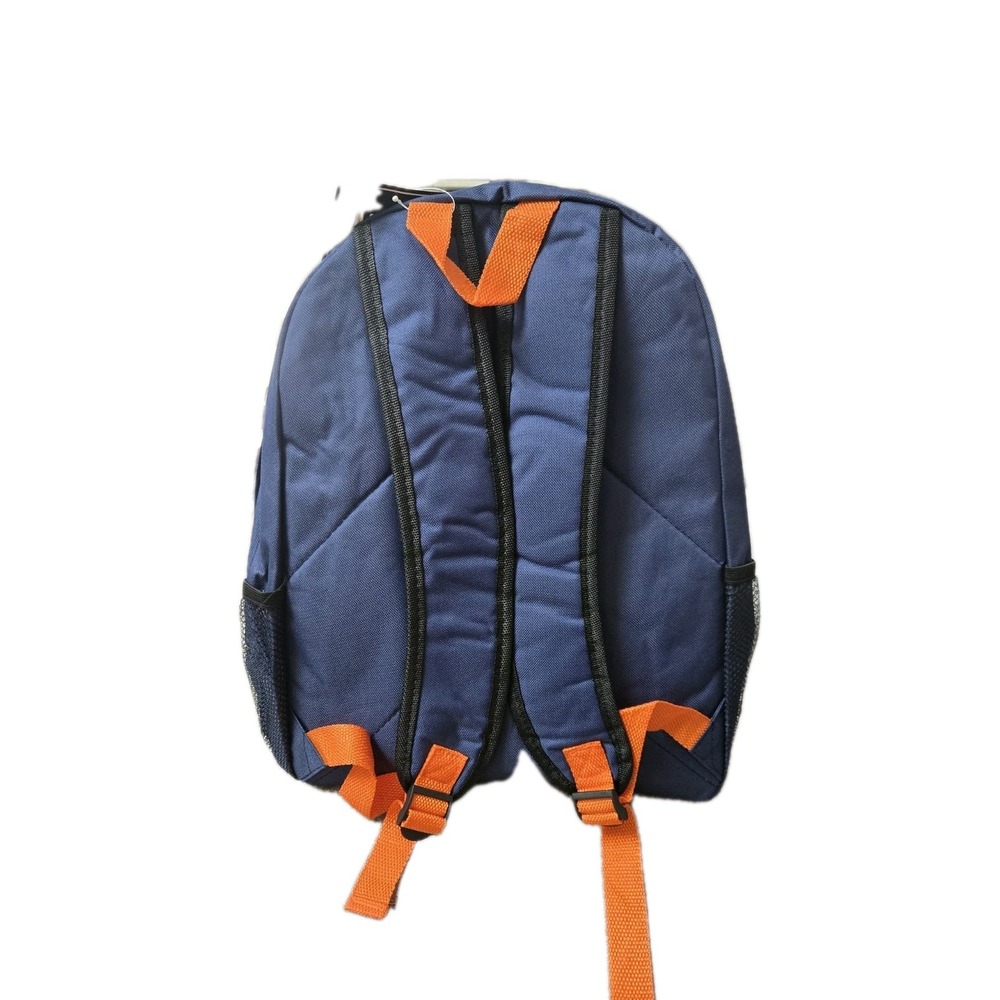 17 Inch Kids Orange And Blue Backpack With Side Pockets - Picture 6 of 7